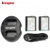 Kingma NP-FW50 Dual 2-Channel Camera Battery Charger for Sony  a7, a7 II, a7R, a7R II, a7S, a7S II, a5000, a5100, a6000, a6300, a6500, NEX-5T, Cyber-shot DSC-RX10